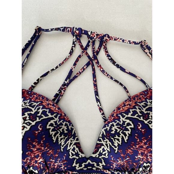 Athleta Swim S/M Bikini Swimsuit Aqualuxe Multicolor Print Swimwear - Picture 3 of 12